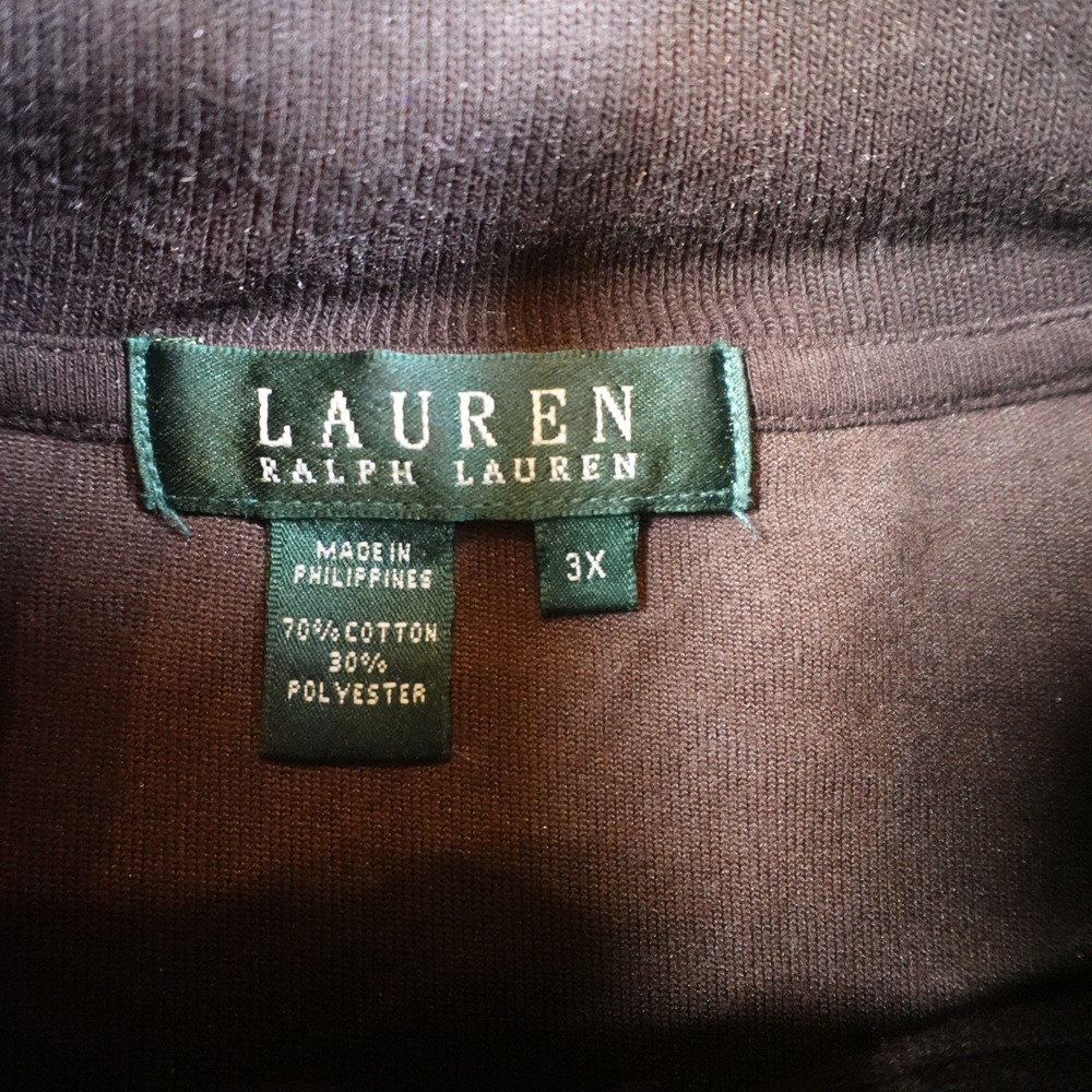 Ralph Lauren Jacket Womens 3X Velvet Velour Track Brown Full Zip Preppy - Picture 3 of 9